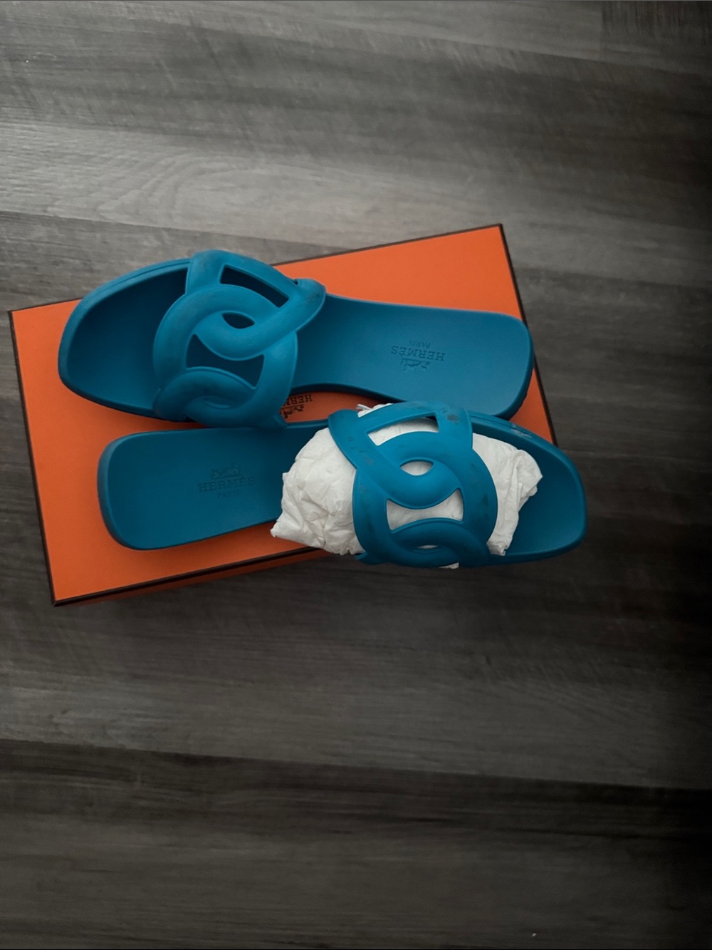 Hermes Blue Sandals